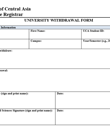 Course Withdrawal Form