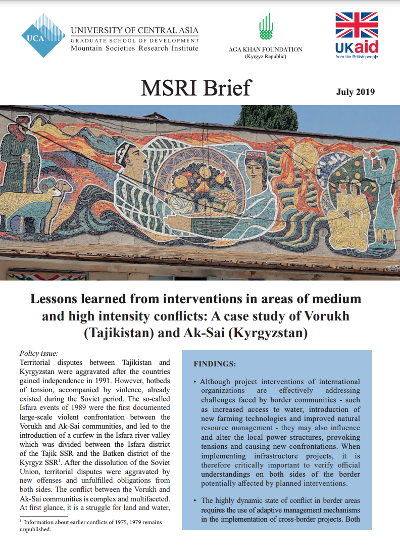 Lessons Learned from Interventions in Areas of Medium and High Intensity Conflicts